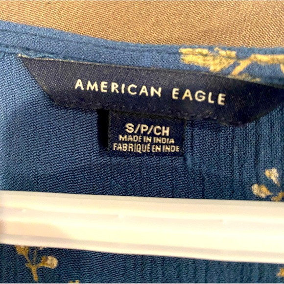 Dusty blue peplum top - Picture 4 of 5